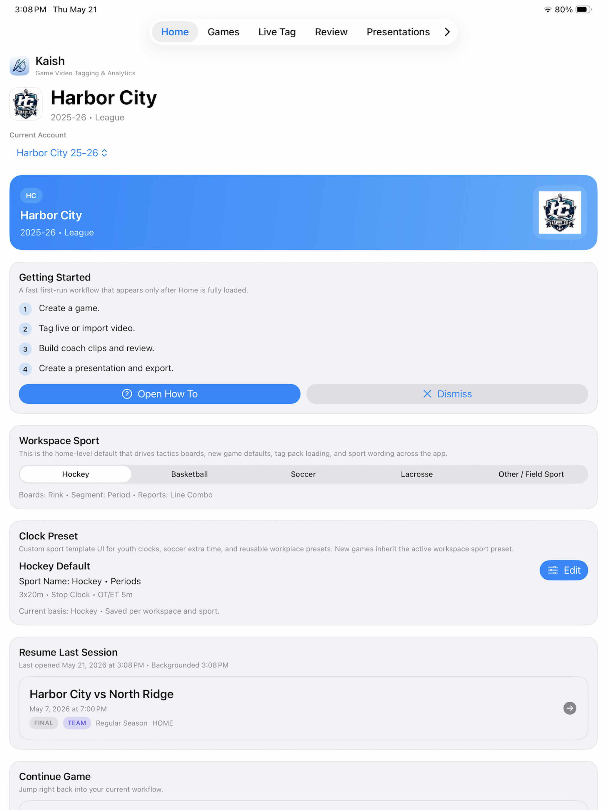 Kaish App full coaching workflow overview