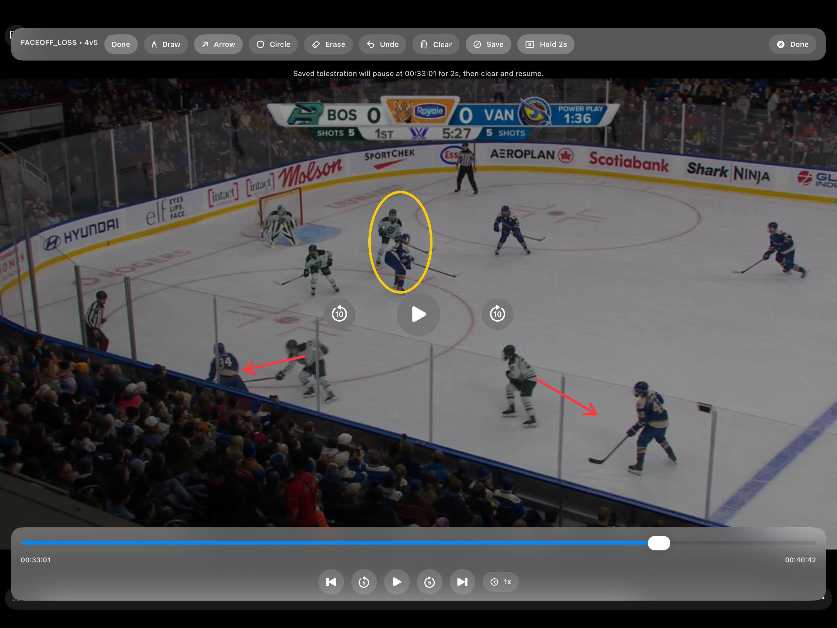 Kaish coach telestration screen